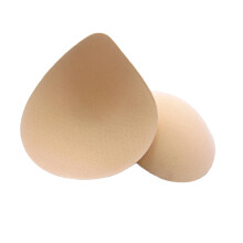 2 Pieces Women Bra Pads Inserts Breathable Push up Yoga Bra Soft Bra Accessories beige