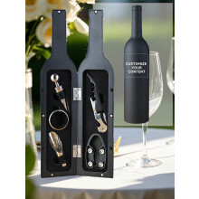 5pcs Personalized Red Wine Opener Set Wine Tool Kit Corkscrew Foil Cutter Drip Ring Wine Pourer Bottle Stopper Home Party Gift Valentine s Day Gift