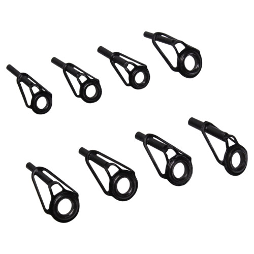 8Pcs Mixed Size Fishing Rod Eye Guides Set 6mm 8mm Outer Diameter Replacement