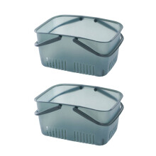 2pcs Portable Shower Caddy Tote, Collapsible Storage Basket with Handle – for Bathroom, Kitchen, Dorm, Gym, Pantry, Garage