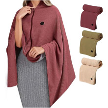 Heated Blanket Shawl Wrap,Portable Wearable Heated Shawl Rechargeable Electric Blanket Throw,Rapid Warm Wearable Electric Shawl,for Neck & Shoulder
