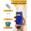 Wallet for Men - RFID Protected, Scratch Resistant, Large Capacity, Extra Pocket, Sliding Button, Blue 4