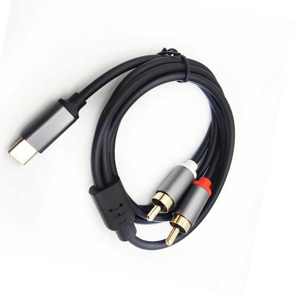 Type C To 2Rca Auditory Adapter Cable Reinforced Construction For Travel Party Outdoor Performances 9327961673939