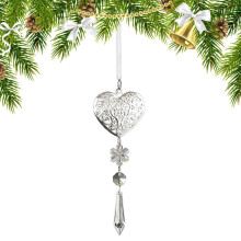 Pekkaxy 7-Pack Clear Acrylic Christmas Ornaments with Silver Accents, Shatter-Resistant, for Tree/Window/Wreath – Compatible with Holiday Decor