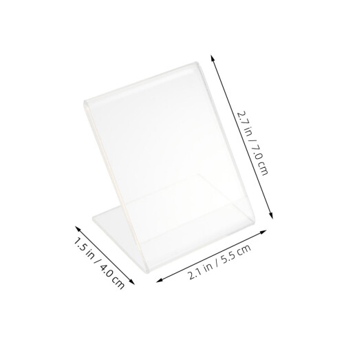 2 stück kunststoff preisschildhalter l-format transparent 1