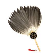 Ancient Chinese Zhuge Liang Feather Fan Feather Handheld Fan Decorative Portable Style F