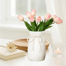 3 Pcs Imitation Ceramic Vase for Home Decor Desktop Decoration Faux Pottery Centerpiece Modern Floral Display