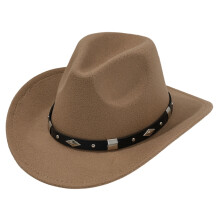 Unisex Καπέλο Western Cowboy με Μεταλλική Λεπτομέρεια σε Χακί