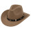 Unisex Καπέλο Western Cowboy με Μεταλλική Λεπτομέρεια σε Χακί 1