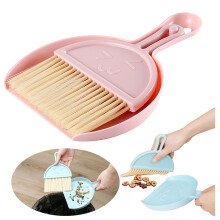 Home Desktop Mini Cleaning Brush Small Dustpan Cleaning Kit Debris BrushDesktop Mini Broom Cleaning Brush Pink