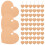 Brown heart paper tags with string, 1 set 1