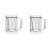 Frozen Beer Mugs Double-Layered 16 oz Clear Plastic 1