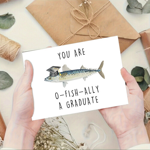 Foldable Graduation Greeting Card with Blessing Message – Compatible with Graduation Party Decorations