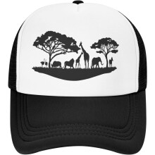 Boys' Africa Giraffe Animal Trucker Hat for Toddler, Adjustable Snapback Mesh Baseball Cap for Boys and Girls