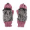 Gestrickte Igelhandschuhe für Mädchen – Rosa, Einheitsgröße 1