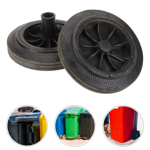 2-Pack Trash Can Replacement Wheels for Wastebaskets with Scratch-Resistant Material