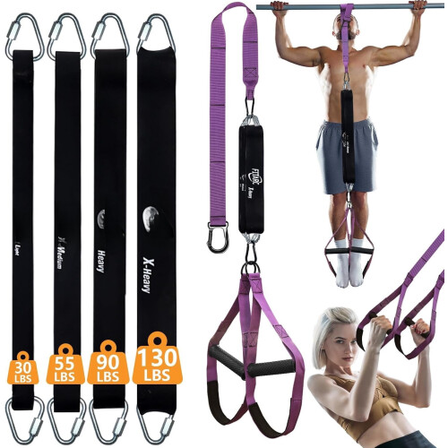 Pull Up Assistance Bands Set with Handle 14 Levels up to