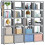 Metal Book Shelf 20-Cube Grey 1