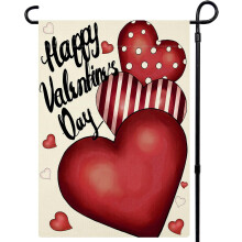 Valentine's Day Garden Flag 12x18 Inch Double Sided