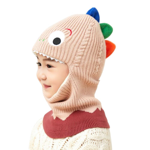 Kids' knitted winter hat with earflaps and fleece lining