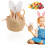 Easter bunny ears drawstring gift bag khaki 1 pc 1