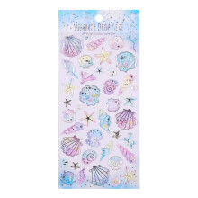 Ocean-themed embossed PVC sticker 1 sheet