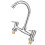 2Robinet Cuisine Double Eau Chaude Froide Métal Argenté 4