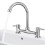 2Robinet Cuisine Double Eau Chaude Froide Métal Argenté 6