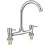 2Robinet Cuisine Double Eau Chaude Froide Métal Argenté 7