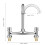 2Robinet Cuisine Double Eau Chaude Froide Métal Argenté 9