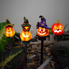 Lumières solaires citrouille d'Halloween extérieures étanches à LED, décoration de jardin pour allée et festival, B