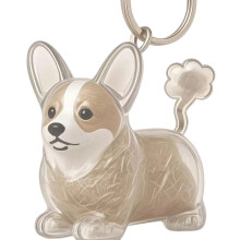 Sleutelhanger voor het bewaren van dierenharen in de vorm van een hond, een perfect aandenken of bewaardoosje. Ideaal cadeau voor honden- en