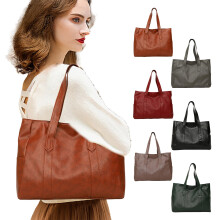 Große Tragetasche für Damen unter 5  mit Reißverschluss, veganes Leder, Reisetasche und Handtasche