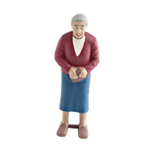 Miniaturas de pessoas, modelo de pessoas minúsculas, figura de ação para mesa de areia para modelo de vovó.