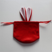 Sac en velours lapin de Pâques - Joli sac cadeau à cordon, cadeau de pendaison de crémaillère, style minimaliste, idéal pour emballer des