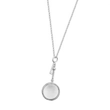 Llavero con lupa multifuncional, colgante de acero inoxidable, longitud ajustable, joyería para uso diario, artículos de lectura.