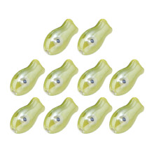 10 piezas de cuentas espaciadoras sueltas de cerámica pintadas a mano con forma de pez para cadenas de teléfono y accesorios de joyería.
