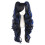 Parrucca Lolita lunga e riccia multicolore con clip per cosplay (Nero/Blu) 1