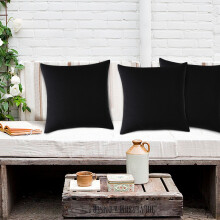 Housse de coussin imperméable pour coussins d'extérieur – Couleur unie moderne, résistante à l'humidité, polyester durable, compatible avec