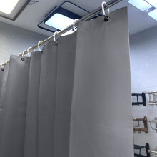 Rideau de douche imperméable uni avec 12 crochets | Rideau de séparation de salle de bain sans perforation | Tissu PVC épais | 1,8 x 2 mètres