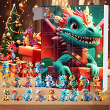 Flying Dragon Christmas Countdown Calendar Acrylic 24-Day
