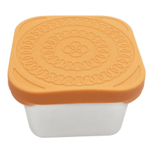 boîte de rangement portable étanche en acier inoxydable avec couvercle en silicone pour les voyages