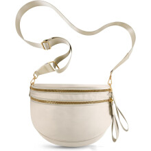 Dámske crossbody kabelky s kockovaným vzorom, veľké nylonové ľadvinky, ľadvinka, kabelka cez rameno, cestovná kabelka, béžová
