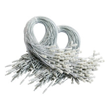 200 Pieces Ornament Hanger for Christmas Ornament String Versatile with Snap Fastener Hanging Ropes for Candy Party Gift Tags silver