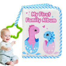 Soft Cloth Baby Photo Album – First Year Growth Record, Compatible with Baby Photos & Memories