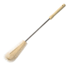 Long Handle Narrow Bottle Brush Corner Cleaning Utensil with Wooden Handle for Infant Bottles and Hard-to-Reach Areas