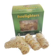 Camping Waxed Wood Wool Firelighters For Outdoor BBQ Grill Hiking Picnic Gear Easy Ignition Practical