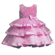 Dívčí světle růžové princeznovské šaty bez rukávů z tylu s...