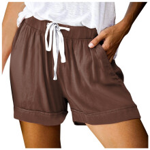 Drawstring Shorts Summer Elastic Waist Casual Lightweight with Pockets