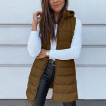 Damen-Steppweste, Khaki, XL